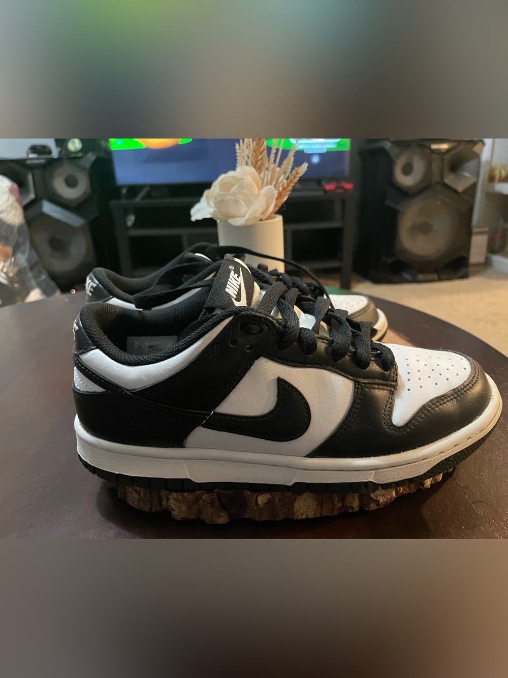 Nike Dunk Low Panda Black White GS Size 5Y